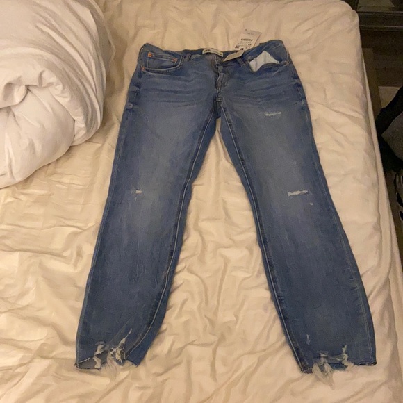Zara mid-rise distressed skinny jeans - Picture 2 of 4